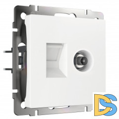 Розетка ТВ+Ethernet RJ-45 6 cat. (белый) W1181301