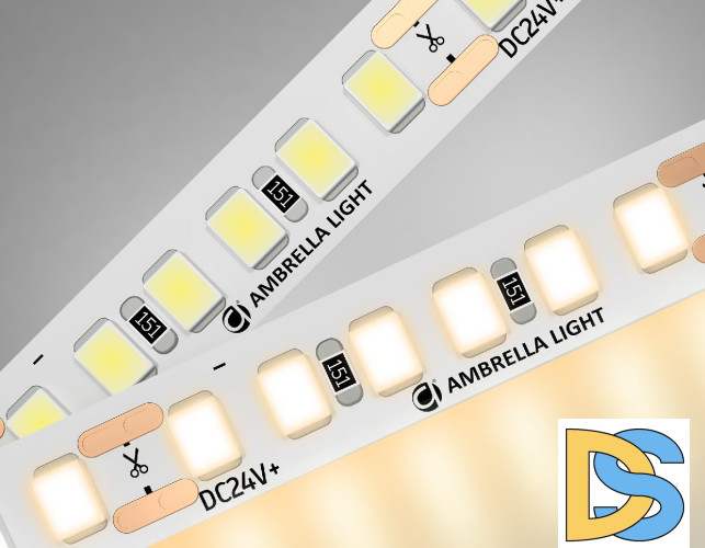 Светодиодная лента Ambrella Light LED Strip 24В 2835 14,4Вт/м 3000K 5м IP20 GS3201