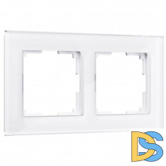 Рамка на 2 поста (белый,стекло) W0021101