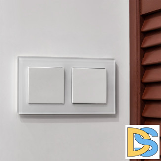 Рамка на 2 поста (белый,стекло) W0021101