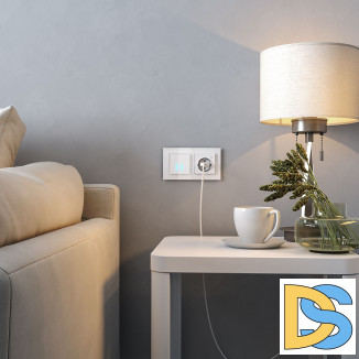 Рамка на 2 поста (белый,стекло) W0021101