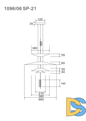Подвесная люстра Divinare Botticelli 1096/06 SP-21