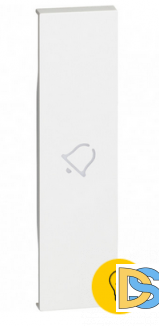 Лицевая панель с символом "звонок" для выключателей и переключателей 1 модуль.Белый. Btichino Living Now