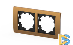 Рамка двухместная ELBI Zena Platin 500-073500-226