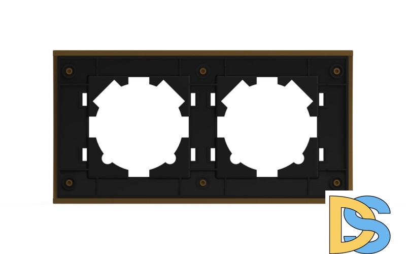 Рамка двухместная ELBI Zena Platin 500-073500-226