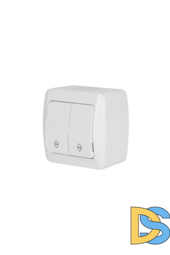 Переключатель двухклавишный проходной ELBI Alsu 504-010200-211