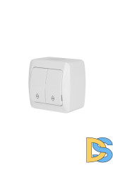 Переключатель двухклавишный проходной ELBI Alsu 504-010200-211