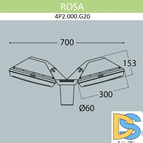 Уличный светильник Fumagalli Guizeppe 4P2.000.G20.AYF1R