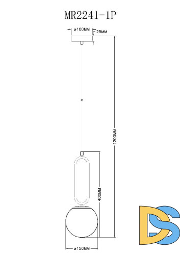 Подвесной светильник Myfar Pierre MR2241-1P
