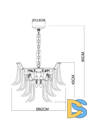 Подвесная люстра Arte Lamp Maya A4072LM-9GO
