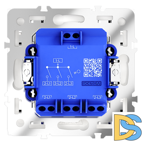 Выключатель встраиваемый VOLTUM S70 трехклавишный 10А, (белый матовый)