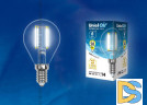 Лампа светодиодная филаментная (UL-00002207) Uniel E14 6W 4000K прозрачная LED-G45-6W/NW/E14/CL GLA01TR