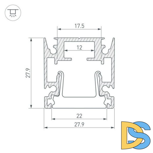 Алюминиевый профиль Arlight HR-Facade-2000 Anod 034946