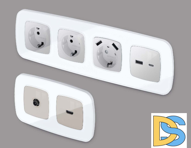 Рамка трехместная Ambrella Volt Coint OF640103