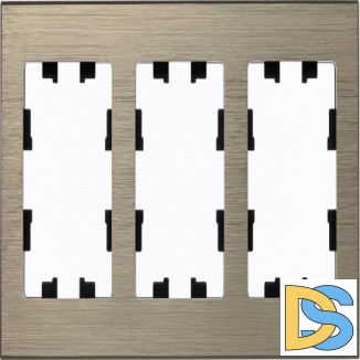 Рамка 3-ая (тройная), Металл Латунь, серия Atlas Design Nature, Schneider Electric