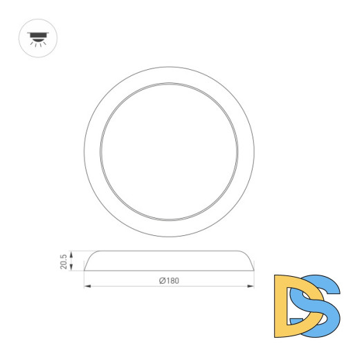Встраиваемый светильник Arlight CL-Fiokk-R180-12W Day4000-Mix 034466