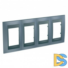 Рамка 4-ая (четверная), Грэй/Графит (металл), серия UNICA TOP/CLASS, Schneider Electric