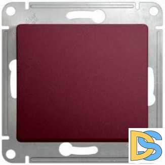 Выключатель 1-клавишный, перекрестный (с трех мест), Баклажановый, серия Glossa, Schneider Electric