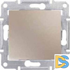 Выключатель 1-клавишный; кнопочный, Титан, серия Sedna, Schneider Electric