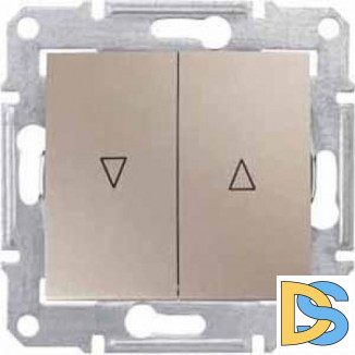 Выключатель для жалюзи (рольставней) с фиксацией, Титан, серия Sedna, Schneider Electric