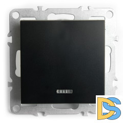 Выключатель 1-клавишный c индикатором Stekker Эрна PSW10-9101-03 49146