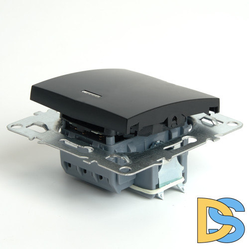 Выключатель 1-клавишный c индикатором Stekker Эрна PSW10-9101-03 49146