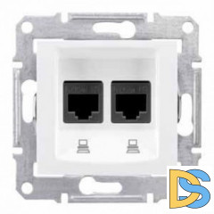 Розетка компьютерная 2-ая кат.5е, RJ-45 (интернет), Белый, серия Sedna, Schneider Electric