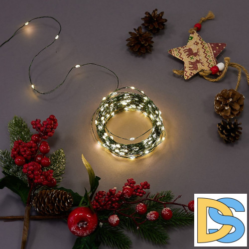 Гирлянда Роса Uniel ULD-S3000-300/DGA WARM WHITE IP20 DEW UL-00012083