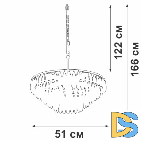 Подвесная люстра Vitaluce V5352-1/5