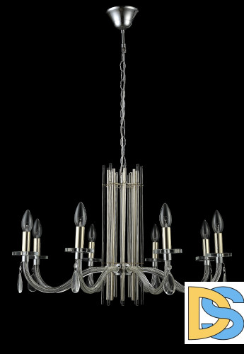 Подвесная люстра Crystal Lux AURELIO SP8 GOLD+CHROME/TRANSPARENT