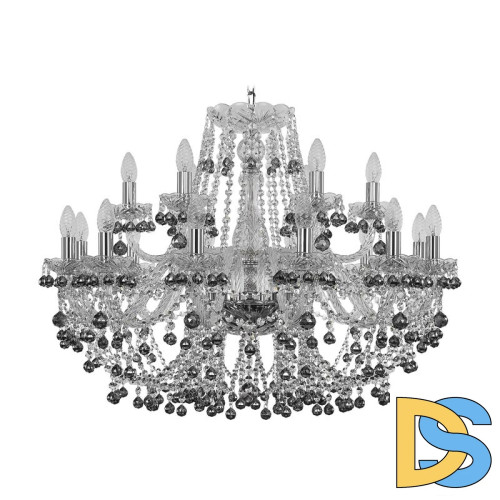 Подвесная люстра Bohemia Ivele Crystal 1409/12+6/300 Ni K731
