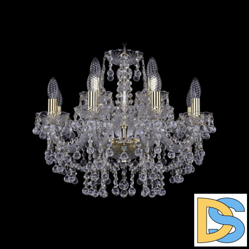 Подвесная люстра Bohemia Ivele Crystal 1409/8+4/195 G