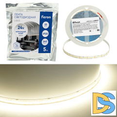 Светодиодная лента Feron LS503 24В 22Вт/м 4000К 5м IP20 48830