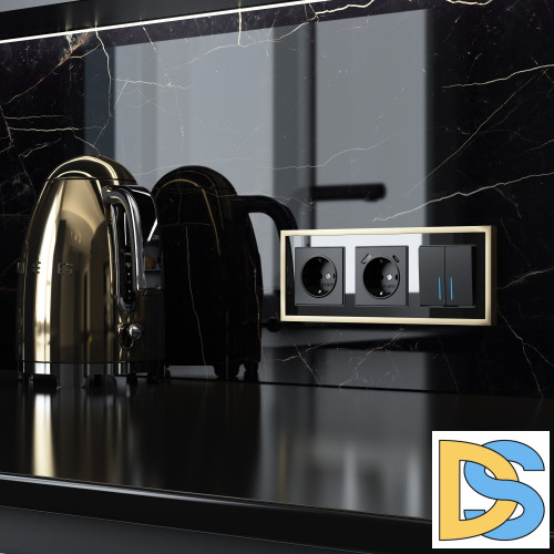 Рамка на 3 поста Werkel Baguette (черный W0032852