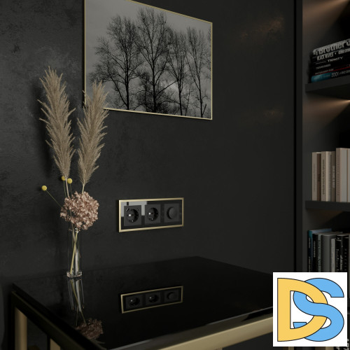 Рамка на 3 поста Werkel Baguette (черный W0032852