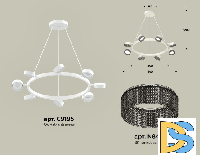 Подвесная люстра Ambrella Light Traditional (C9195, N8484) XB9195250