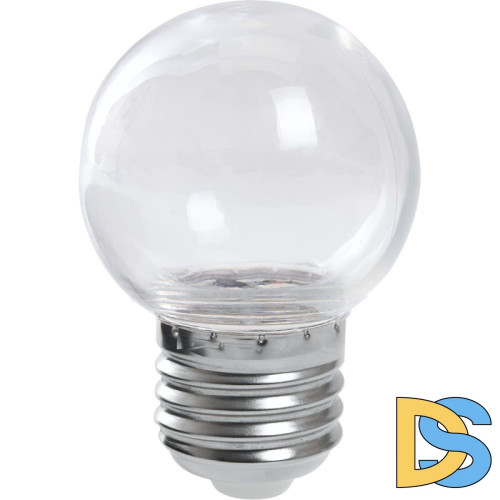 Лампа светодиодная Feron LB-37 шар прозрачный E27 1W 2700K 38119