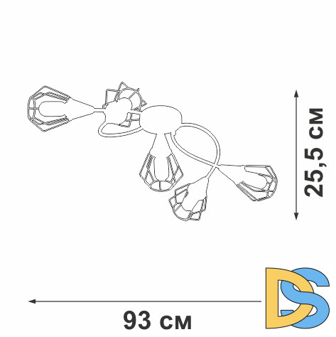 Потолочная люстра Vitaluce V3037-0/5PL
