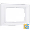 Рамка для двойной розетки (белый,стекло) W0081101