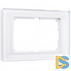Рамка для двойной розетки (белый,стекло) W0081101