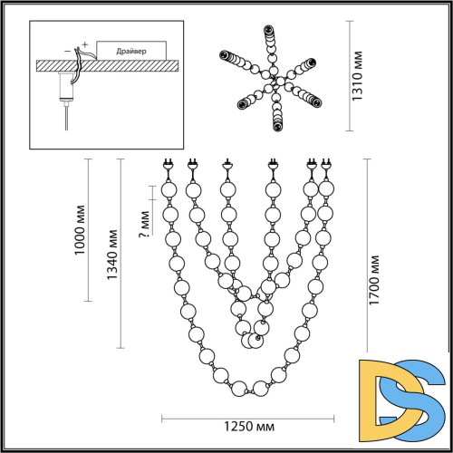 Подвесная люстра Odeon Light Crystal 5008/192L