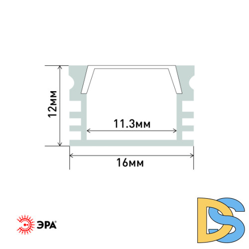 Комплект с накладным анодированным профилем ЭРА 1612 Б0039462