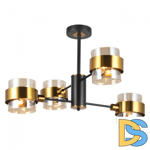 Люстра на штанге IMEX MD.51891-4-S-BK+GBR