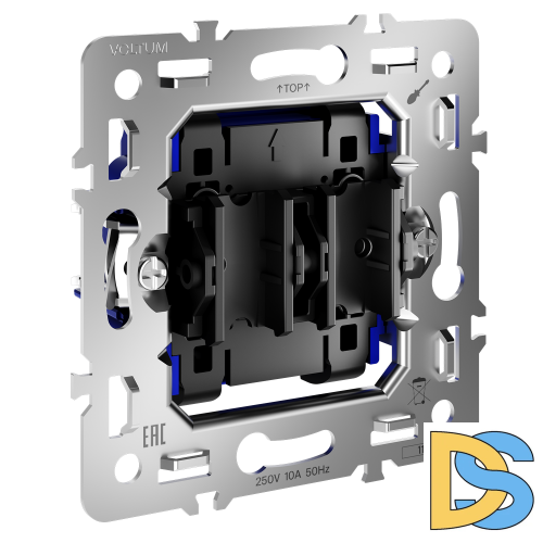 Механизм выключателя двухклавишного 10А, S70