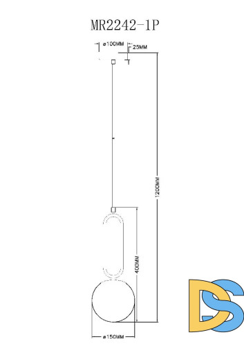 Подвесной светильник Myfar Pierre MR2242-1P