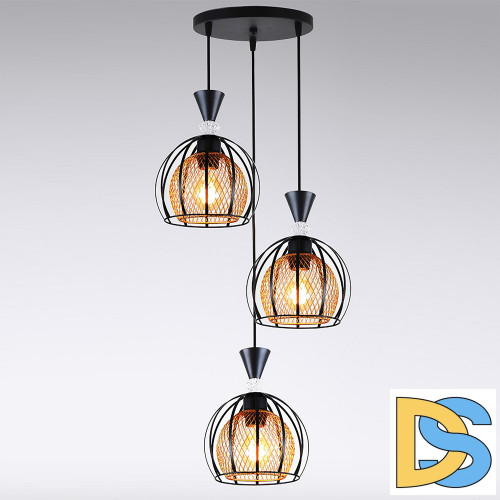 Подвесной светильник Reluce 03061-0.9-03 BK+GOLD