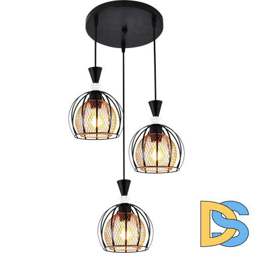 Подвесной светильник Reluce 03061-0.9-03 BK+GOLD