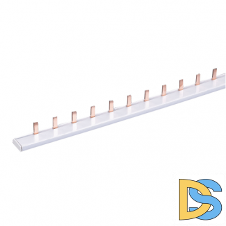 Шина-гребенка IEK типа PIN (штырь), 53 модуля, 1P, 63A, 1м, белый