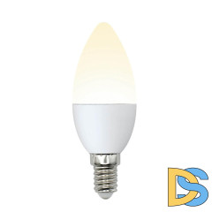 Лампа светодиодная (UL-00002373) Uniel E14 6W 3000K матовая LED-C37-6W/WW/E14/FR/MB PLM11WH