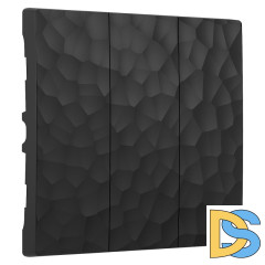 Набор клавиш Werkel Hammer для выключателя трехклавишного черный W1239008 4690389162688